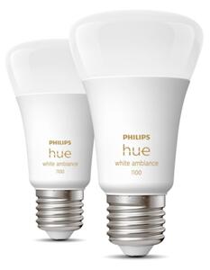 SET 2x bec LED dimabil Philips Hue WHITE AMBIANCE E27/8W/230V 2200-6500K