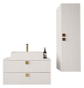 Set baie Panium, Alb, MDF, PAL laminat