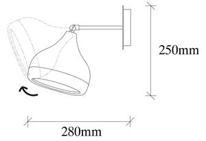 Spot de perete YILDO 1xE27/40W/230V