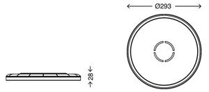 Plafonieră LED FREE LED/18W/230V d. 29 cm Briloner 3391-014
