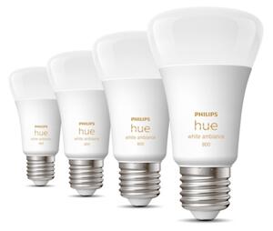 SET 4x bec LED dimabil Philips Hue WHITE AMBIANCE E27/6W/230V 2200-6500K