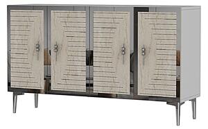 Dulap Tikua (alb + travertin + argintiu). Promo -20%. 1153731