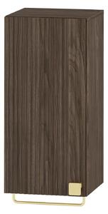 Cabinet de baie suspendat Gratal, Nuc închis, PAL laminat, MDF, 78x35x35cm, 14 kg