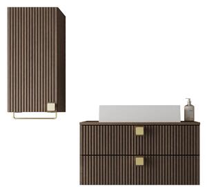Set baie Gratal IV, Nuc închis, MDF, PAL laminat