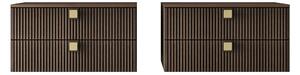 Set baie Gratal II, Nuc închis, PAL laminat, MDF, 48 kg
