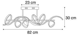 Lustră LED aplicată dimabilă CURLS LED/25,8W/230V Leuchten Direkt 19032-21