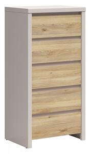 Comodă Nolroma 106, Stejar, Cașmir, PAL laminat, 113x56x41cm, 35 kg