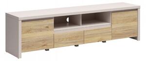 Comodă TV Nolroma 143, Stejar, Cașmir, PAL laminat, 49x182x40cm, 47 kg