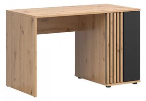 Birou Orlnolu 119, Stejar artizan, Negru, PAL laminat, 75x120x60cm, 41 kg