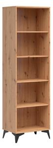 Raft Ludale 115, Negru, Stejar artizan, PAL laminat, 197x60x41cm, 37 kg