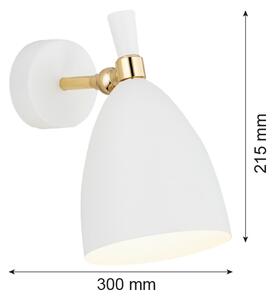 Aplică CHARLOTTE 1xE27/15W/230V albă/aurie Argon 4699