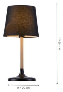 Lampă de masă NIMA 1xE14/40W/230V neagră Leuchten Direkt 14423-18