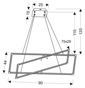 Lustră LED pe cablu KSEROS LED/45W/230V