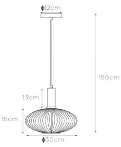 Lustră pe cablu MALOTO 1xE27/40W/230V d. 30 cm verde Lucide 45386/30/33