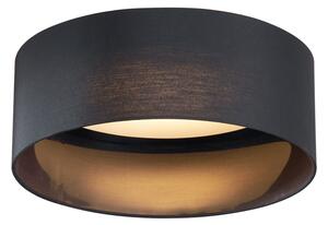 Plafonieră modernă neagră transparentă 40cm incl. LED cu 3 trepte de intensitate luminoasă - Sue