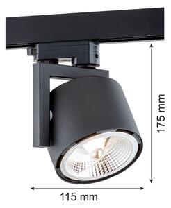Argon 4751 - Spot LED ALTO 1xGU10/12W/230V negru pentru șine