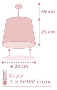 Lustră pentru copii STAR LIGHT 1xE27/60W/230V roz Dalber 82212S
