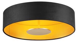 Plafonieră modernă neagră din catifea, inclusiv LED, cu 3 trepte de intensitate luminoasă - Bredow