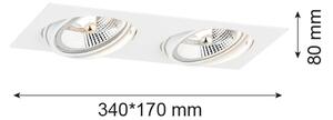 Argon 1046 - Plafonier OLIMP 2xGU10-AR111/12W/230V alb