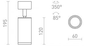 Spot BELENOS 1xGU10/9W/230V RED-Design Rendl-R13363