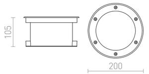 Corp de iluminat LED încastrat de exterior TERRA LED/20W/230V IP67 RED-Design Rendl-R10532