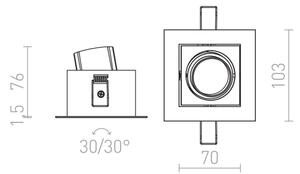 Spot LED încastrat BONDY LED/7W/230V RED-Design Rendl-R12856