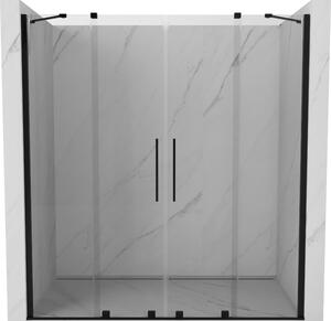 Mexen Velar Duo uși de duș glisante 170 cm, transparent, negre - 871-170-000-02-70
