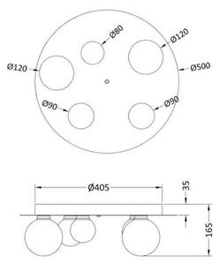 Plafonieră LED RGB dimabilă DICAPO 5xLED/3W/230V 3000-5000K Trio + telecomandă
