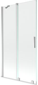 Mexen Velar paravan de cadă cu 2 aripi glisante 100 x 150 cm, transparent, crom - 896-100-000-01-01