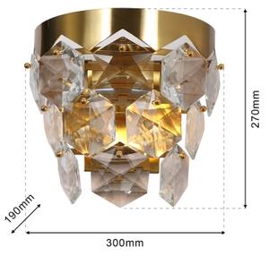 Aplică de cristal GRACE 2xE14/40W/230V aurie