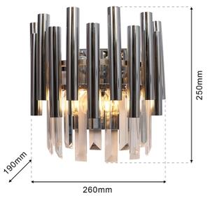 Aplică de cristal MADISON 2xE14/40W/230V crom