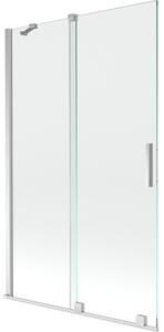 Mexen Velar paravan de cadă de tip 2 pliuri glisante 110 x 150 cm, transparent, crom - 896-110-000-01-01