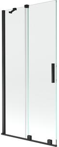 Mexen Velar paravan de cadă cu 2 foi glisante 90 x 150 cm, transparent, negru - 896-090-000-01-70