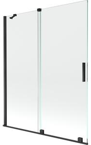 Mexen Velar paravan de baie cu 2 aripi glisante 140 x 150 cm, transparent, negru - 896-140-000-01-70