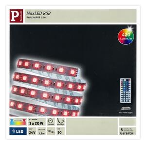 Paulmann 70587 - bandă LED RGB/20W dimerizabilă MAXLED 1,5m 230V + telecomandă
