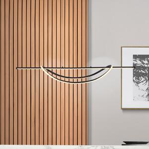 Milagro Lighting Lampă suspendată LED Ambar, metal, negru, 4.000 K, Negru, Camera de zi / sufragerie, Metal, Modern