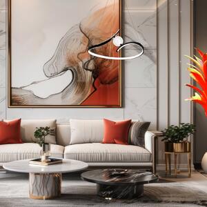 Milagro Lighting Lampă suspendată LED Perla, metal, acril, negru, 4.000 K, Negru, Camera de zi / sufragerie, Metal, Modern