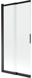 Mexen Fox paravan cadă cu 2 panouri glisante 85 x 150 cm, transparent, negru - 891-085-002-70-00