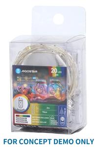Aigostar - Ghirlandă de Crăciun cu LED, 40xLED/2x3V, 4m, multicoloră