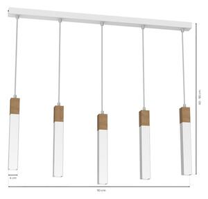 Lustră pe cablu SOLO 5xGU10/MR11/40W/230V alb