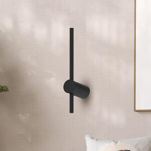 Milagro Lighting Aplică de perete LED Swing, înălțime 30 cm, CCT, metal, negru, Negru, Camera de zi / sufragerie, Metal, Modern