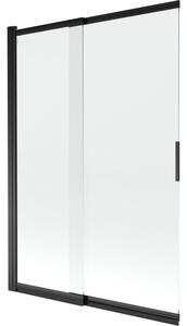 Mexen Fox paravan de baie cu 2 uși glisante 120 x 150 cm, transparent, negru - 891-120-002-70-00