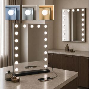 BRILAGI - Oglindă de machiaj LED cu reglare a luminozității HOLLYWOOD LED/15W/230V 55x70 cm neagră