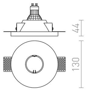 Plafonieră încastrată DAG 1xGU10/35W/230V RED-Design Rendl-R12357