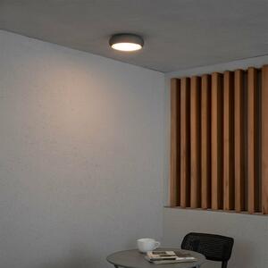 FARO BARCELONA Anga plafonieră LED pentru exterior, gri închis, beton, Ø 24 cm, Gri, Beton, Modern