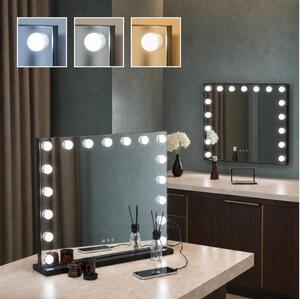 BRILAGI - Oglindă de machiaj LED reglabilă HOLLYWOOD LED/15W/230V 60x50 cm neagră