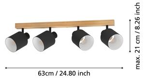 Spot BATALLAS 4xE27/10W/230V Eglo 99492