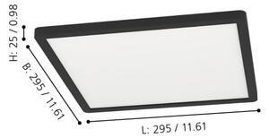 Eglo 900093 - Plafonieră LEDRGBW reglabilă ROVITO-ZLED/14,6W/230V, neagră