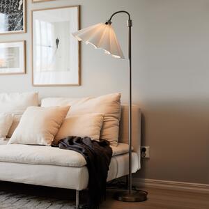 PR Home Lampadar Frenja, alb/cromo, Ø 45 cm, Alb, Camera de zi / sufragerie, Țesătură / Textil, Scandinavă