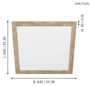 Eglo 99436 - Plafonieră LED PIGLIONASSO LED/32W/230V 645x645 mm
